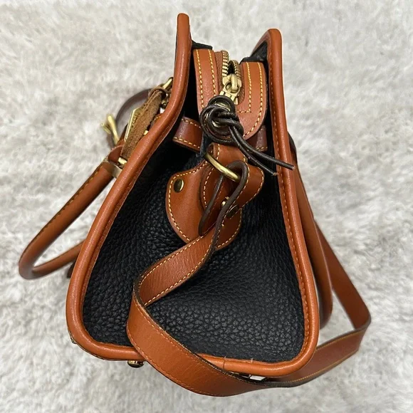 Dooney & Bourke Black and Tan Satchel - Picture 7 of 16